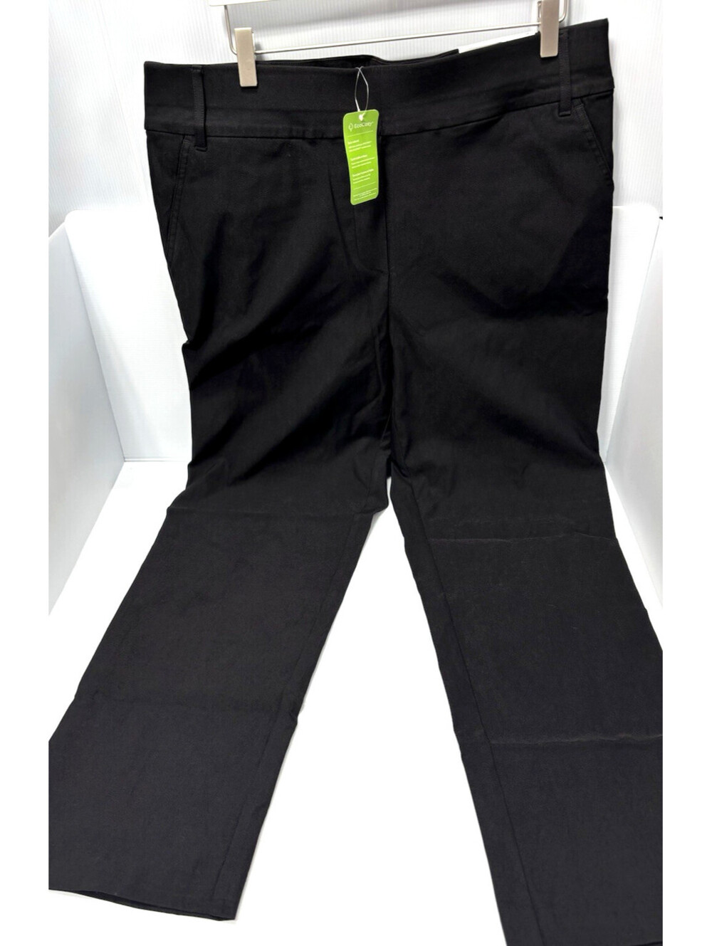 Penningtons Womens Black Straight Leg Pants Stretch Dress Trousers NWT Size 18
